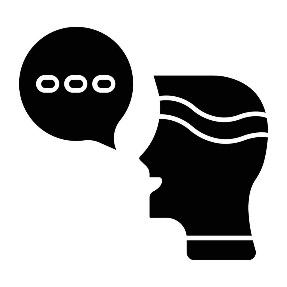Word Of Mouth Glyph Icon Design vector