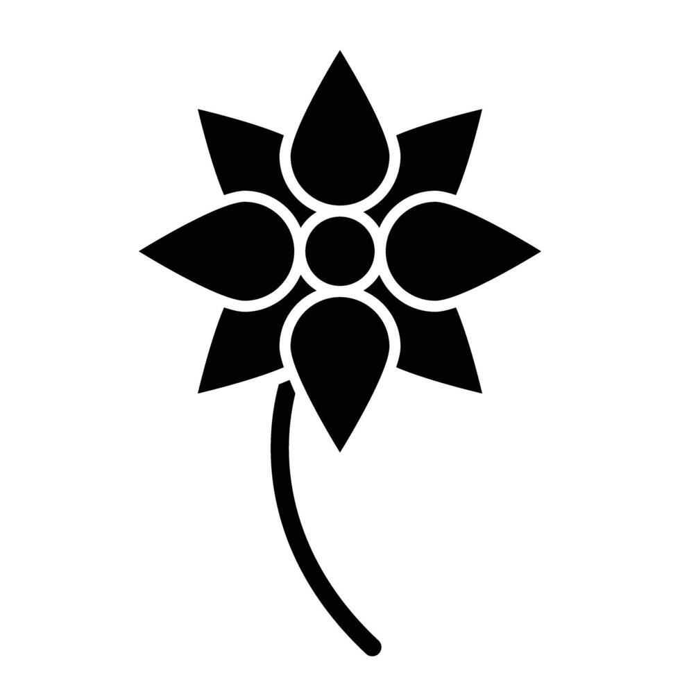 Flowers Glyph Icon Design vector