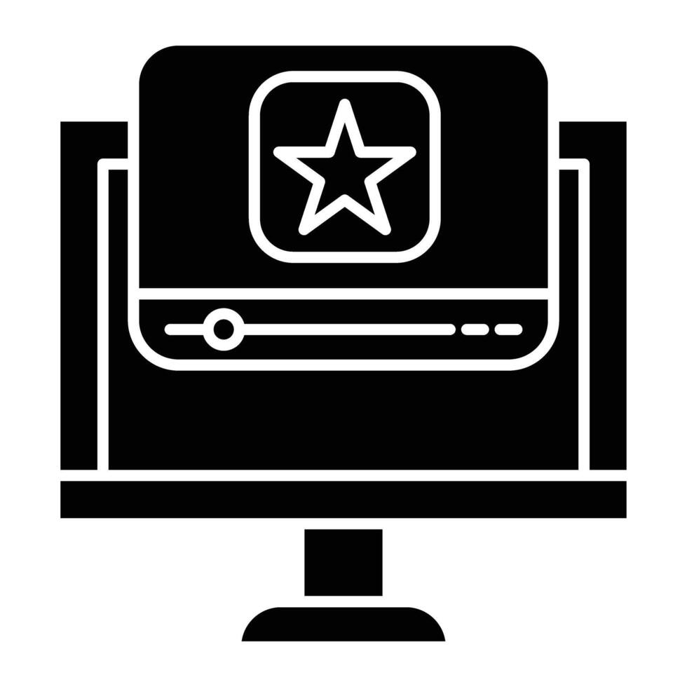 Favourite Glyph Icon Design vector