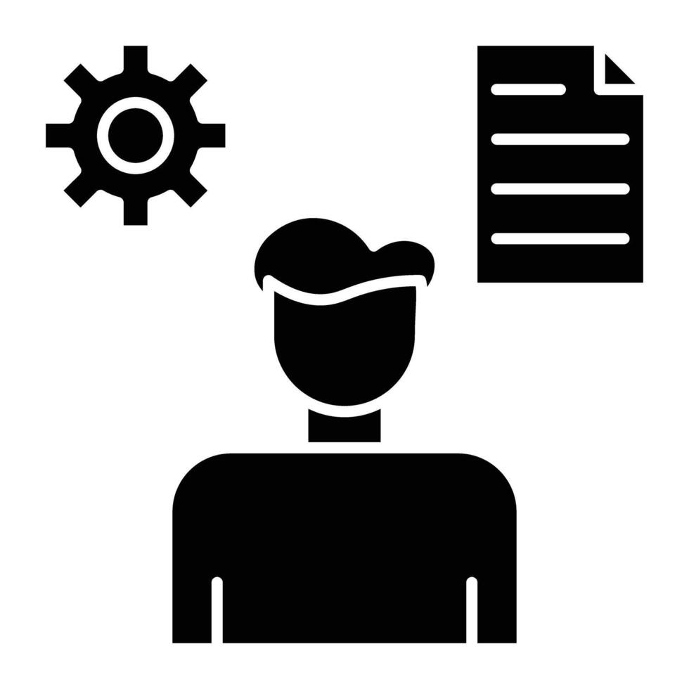 Multitask Glyph Icon Design vector