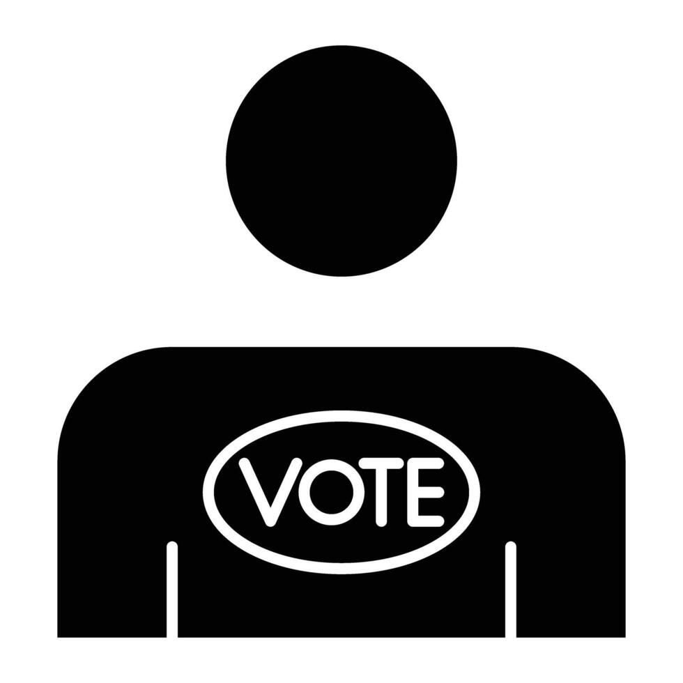 Voting Glyph Icon Design vector