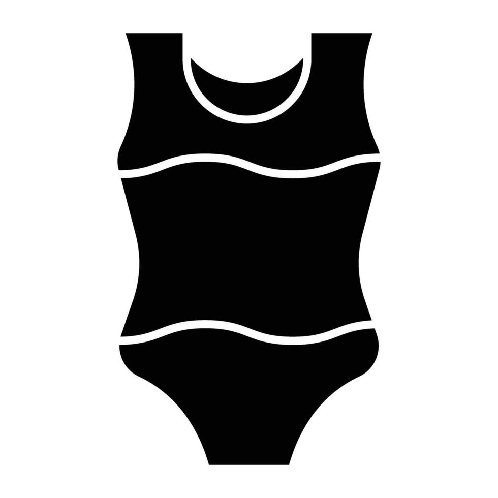 Swimsuit Glyph Icon Design vector