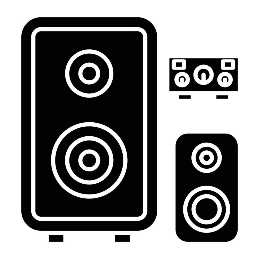 Amplifier Glyph Icon Design vector
