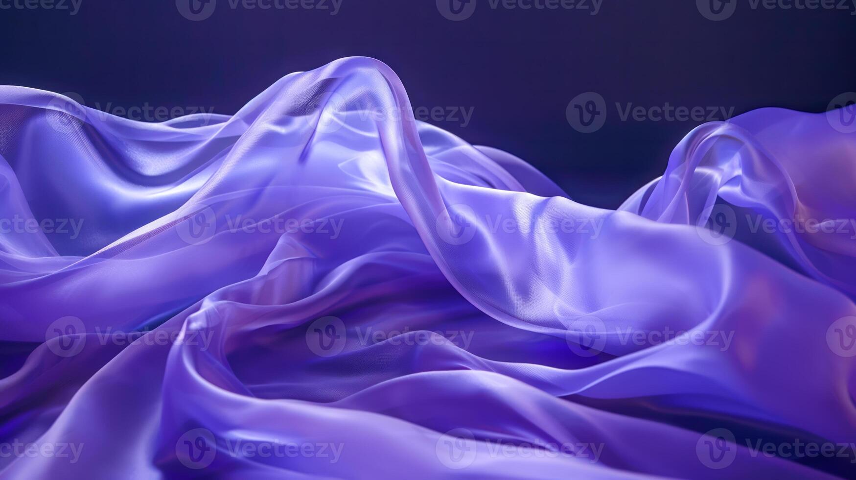 Beauty textile silk blue backdrop. Delicate moving of luxurious, glowing satin fabric, with soft, flowing waves creating sense of gentle movement and elegance. Concept of high-end fashion photo
