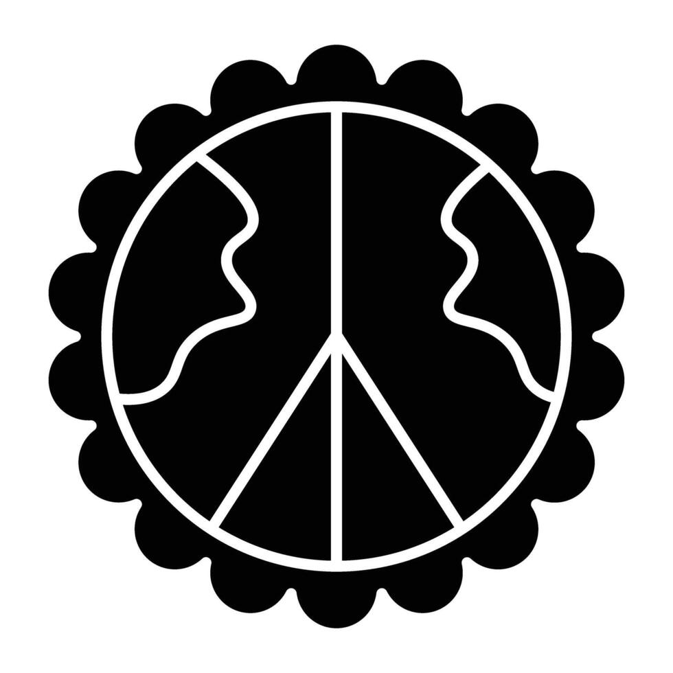 Flower Glyph Icon Design vector