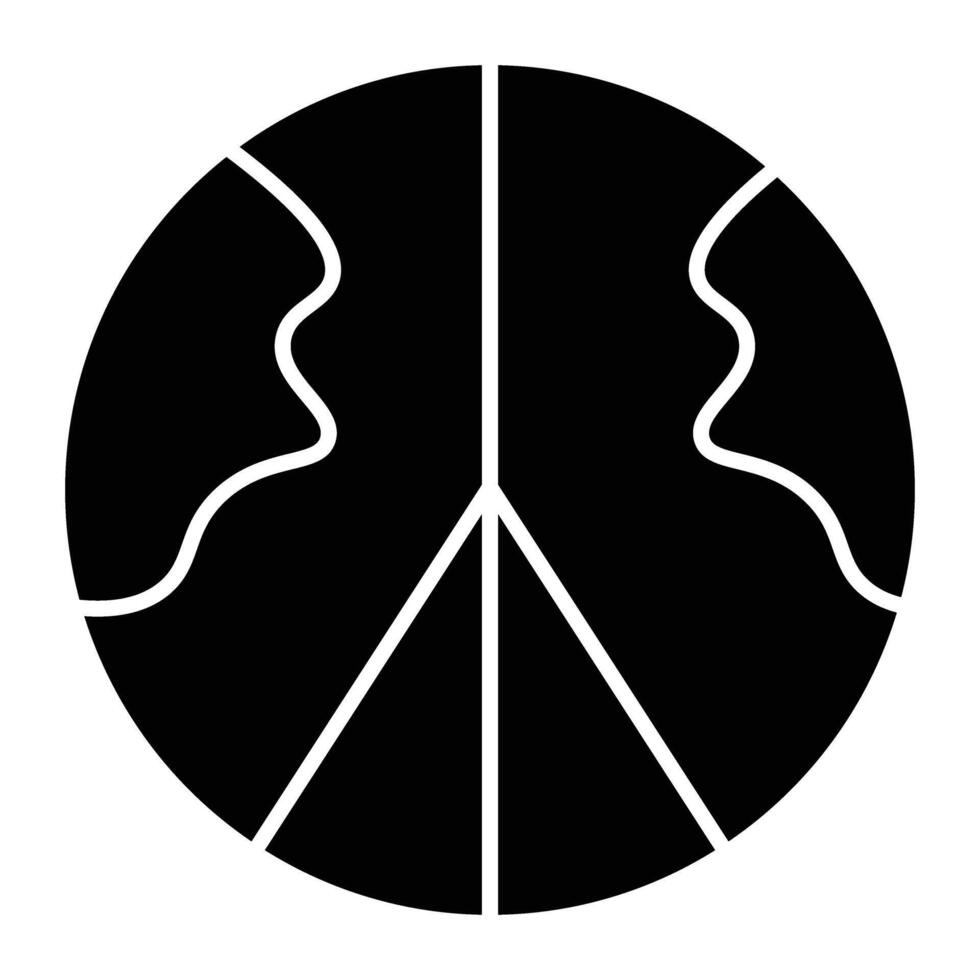 World Peace Glyph Icon Design vector