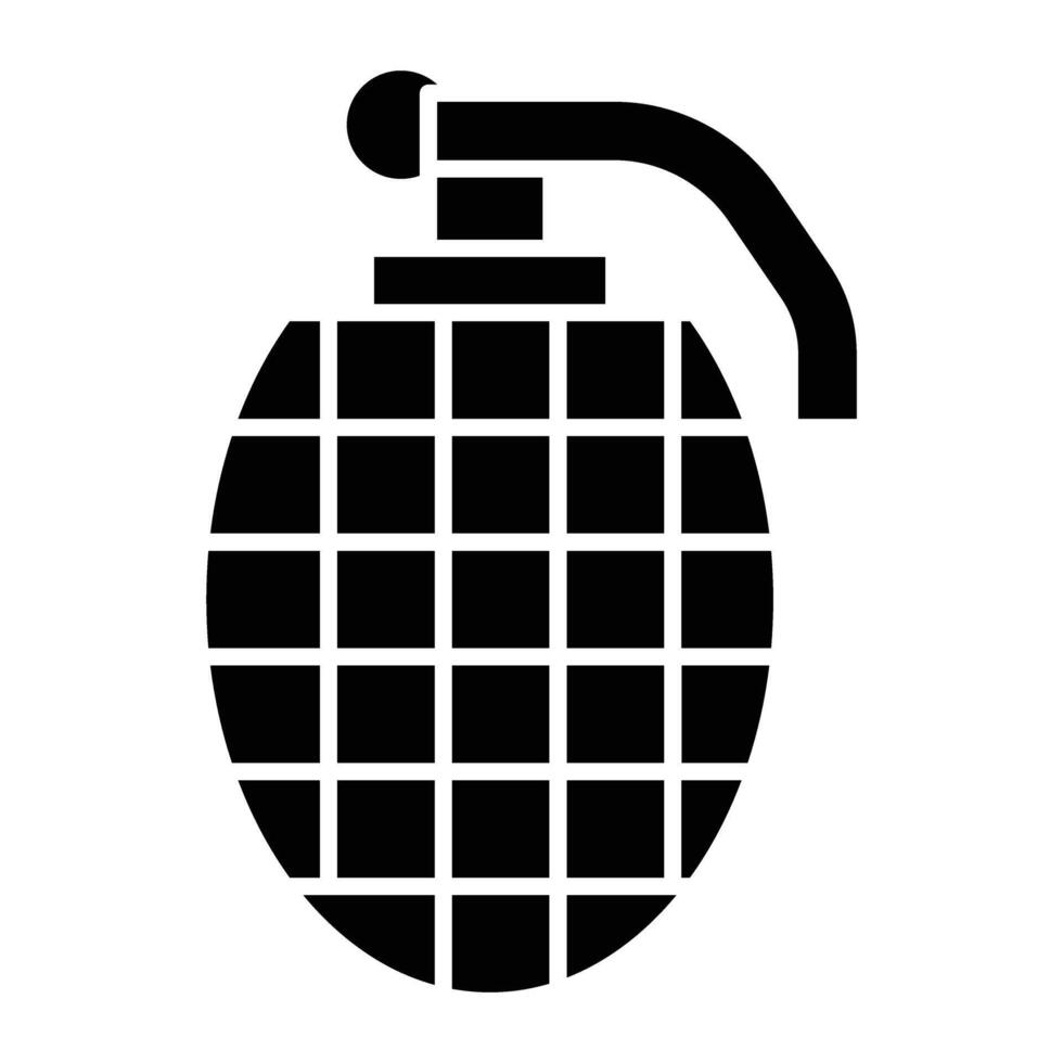 Grenade Glyph Icon Design vector