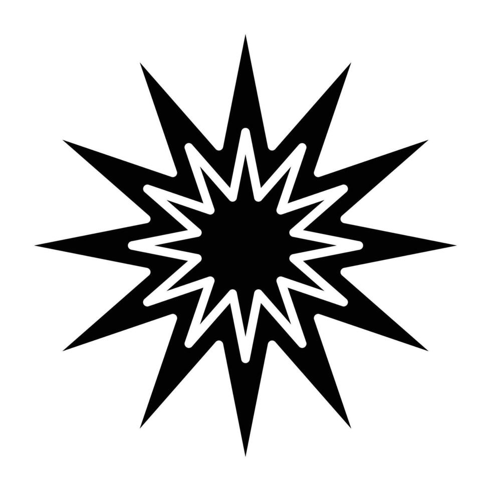 Explosion Glyph Icon Design vector