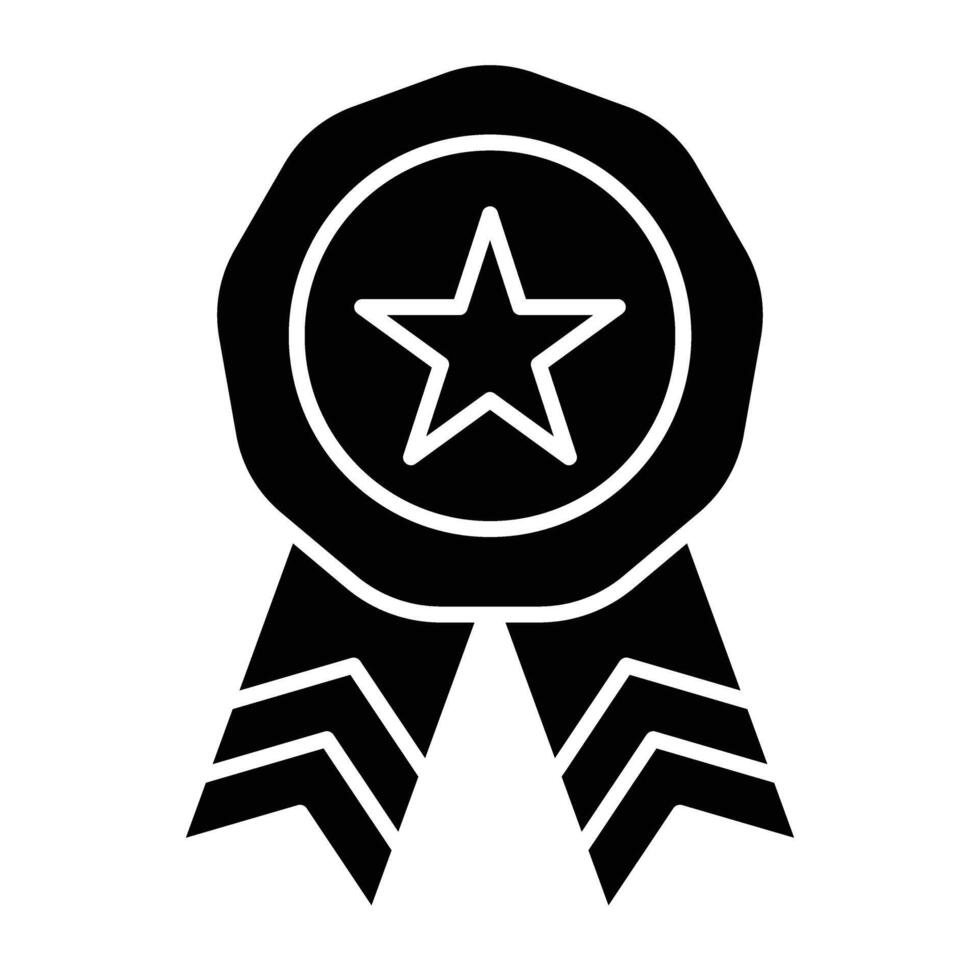 Medal Glyph Icon Design vector