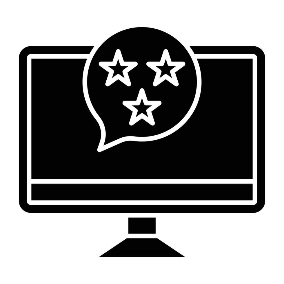 Feedback Glyph Icon Design vector