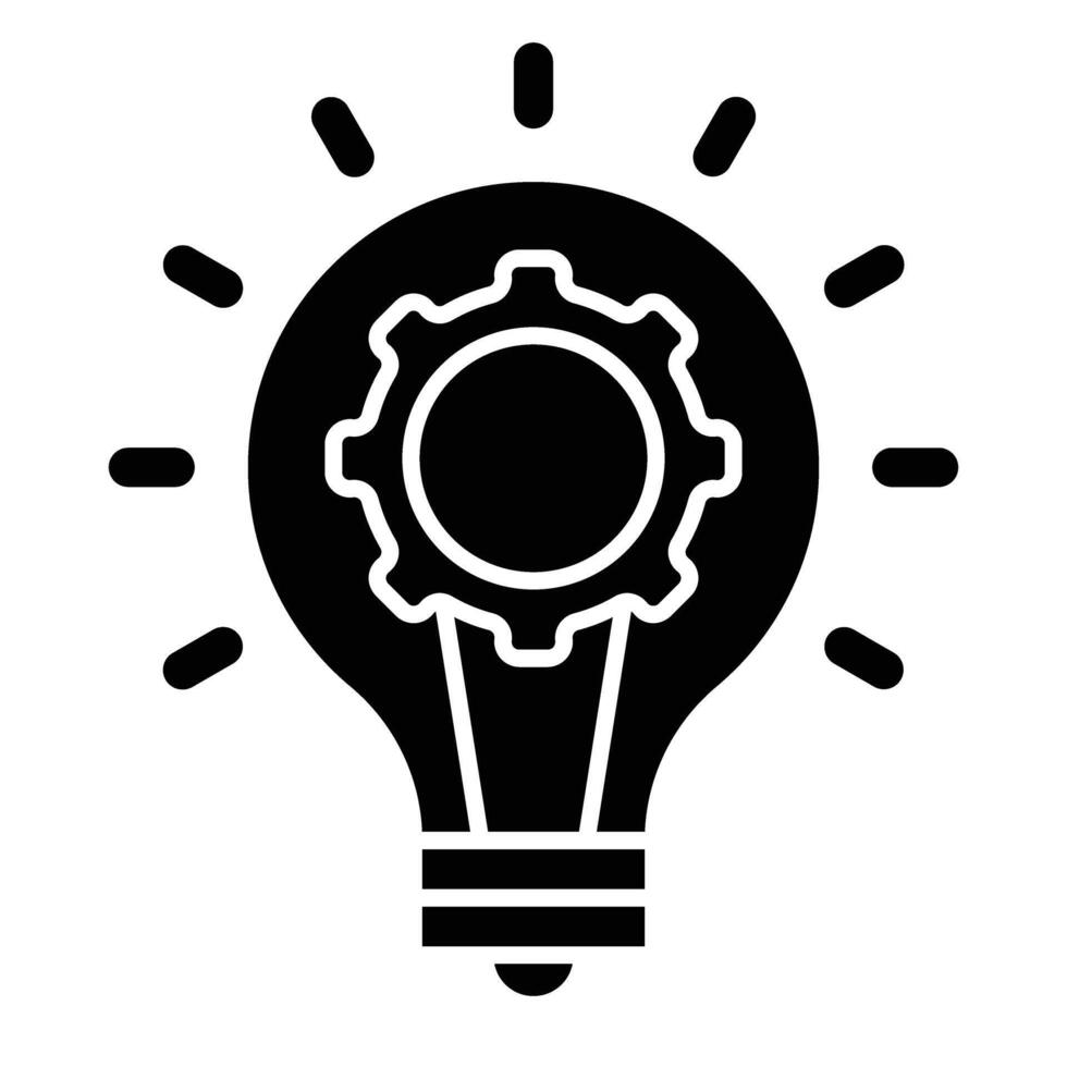 Idea Glyph Icon Design vector