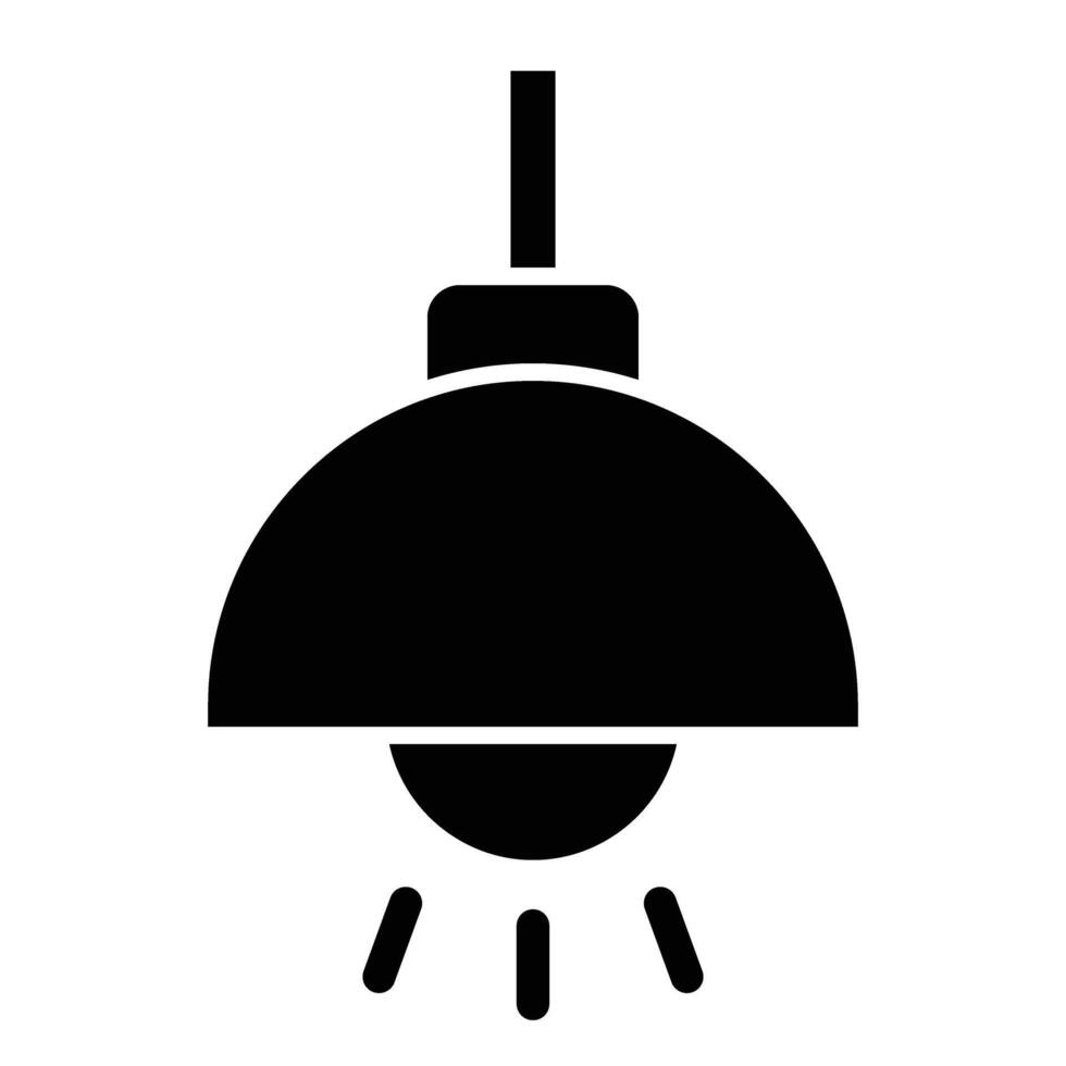 Ceiling Lamp Glyph Icon Design vector