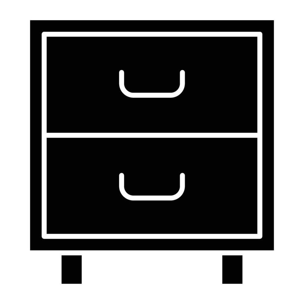 Drawer Glyph Icon Design vector