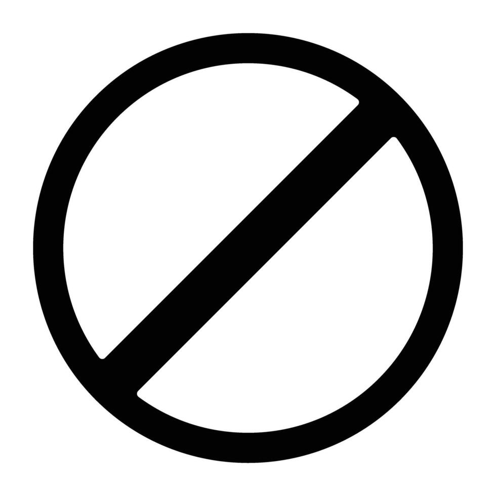 Restricted Line Icon vector