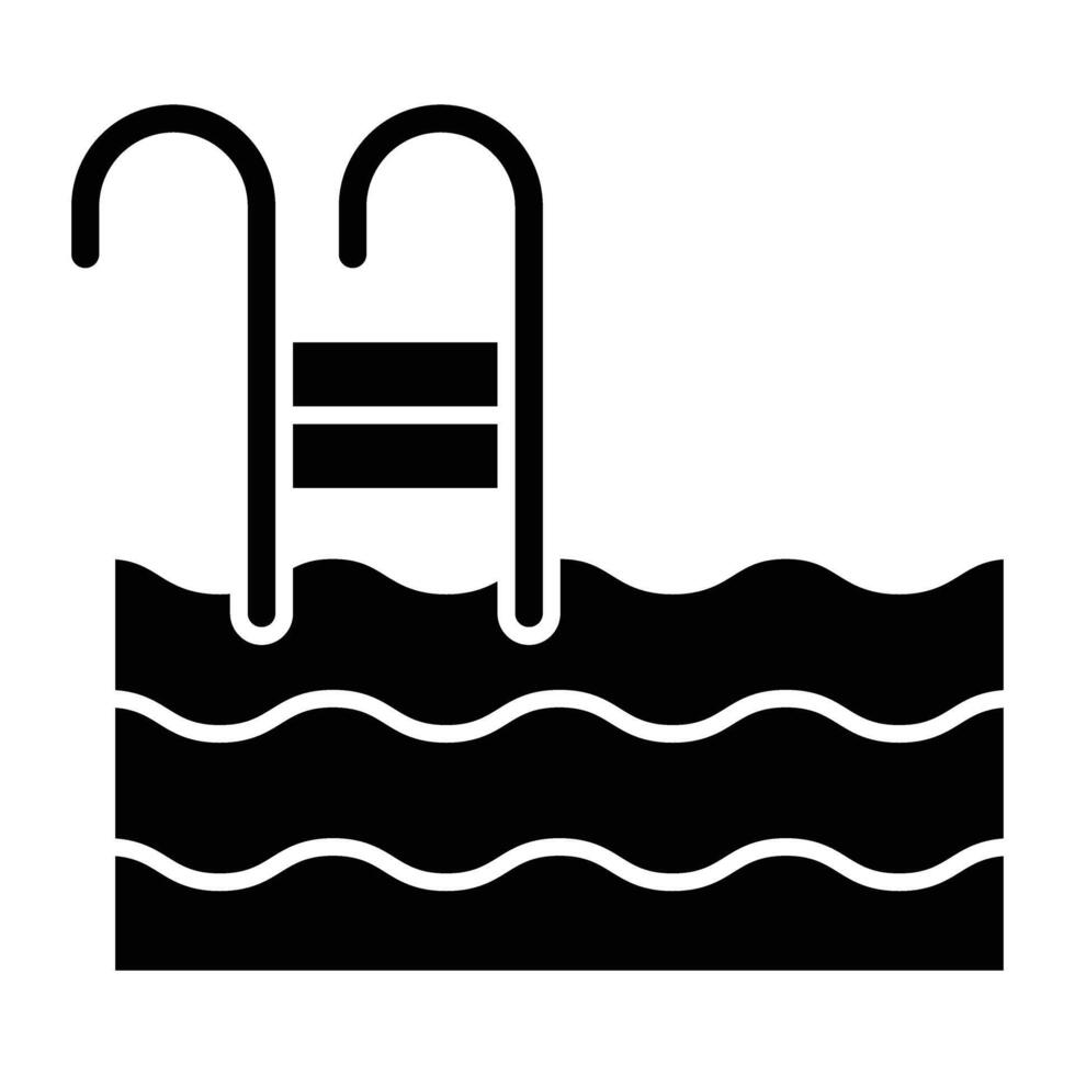 Swimming Pool Line Icon vector