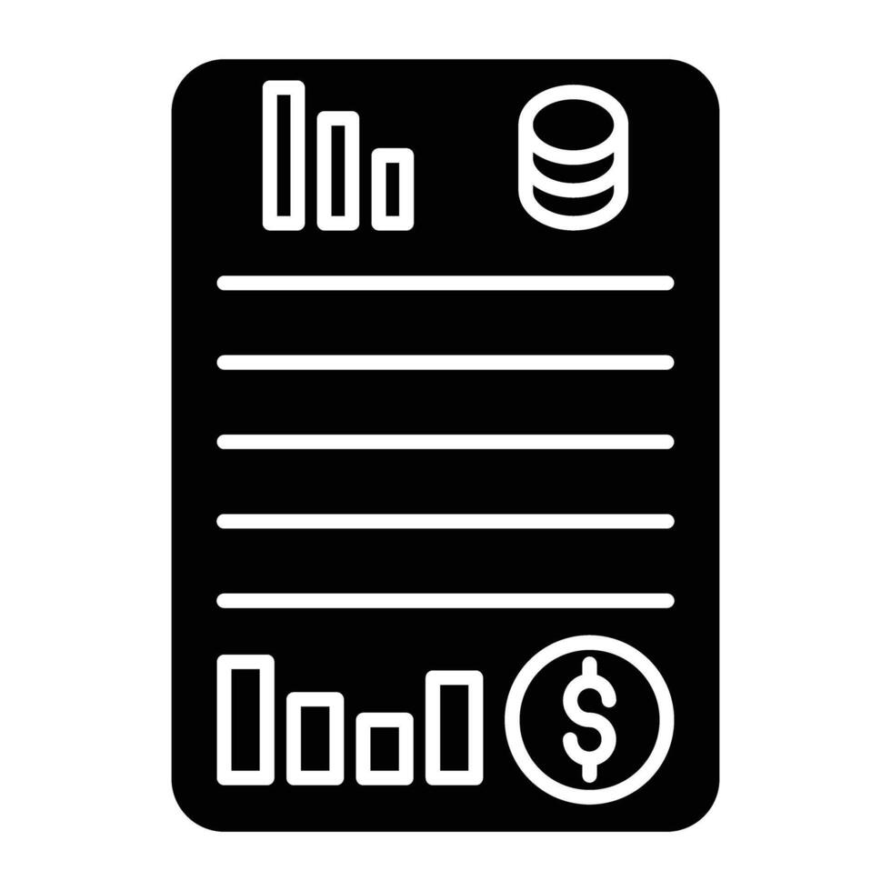 Balance Sheet Line Icon vector