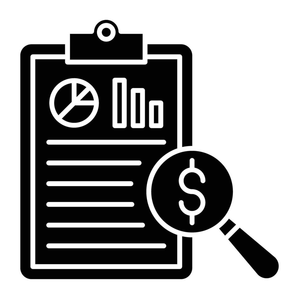 Audit Line Icon vector
