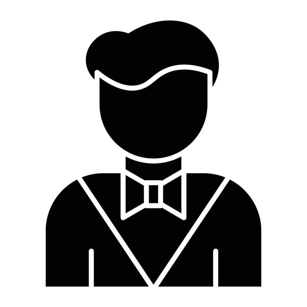 Boy Glyph Icon Design vector