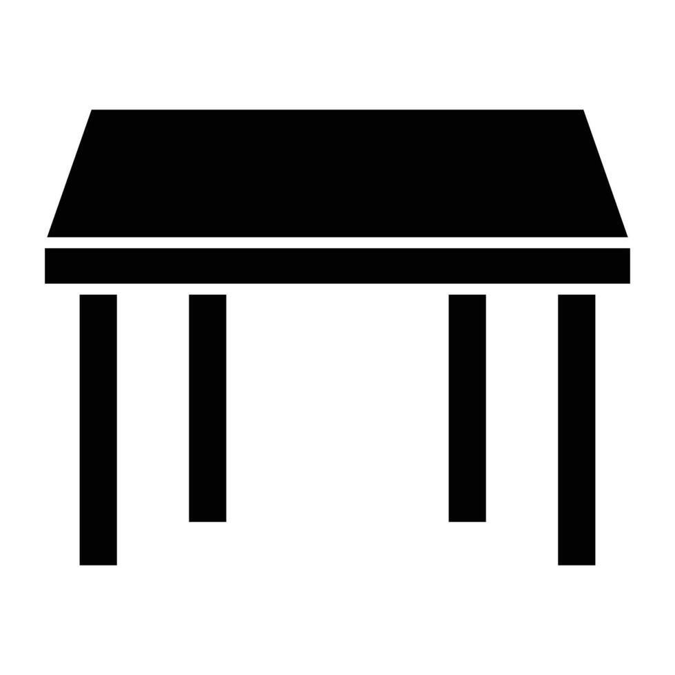 Table Glyph Icon Design vector