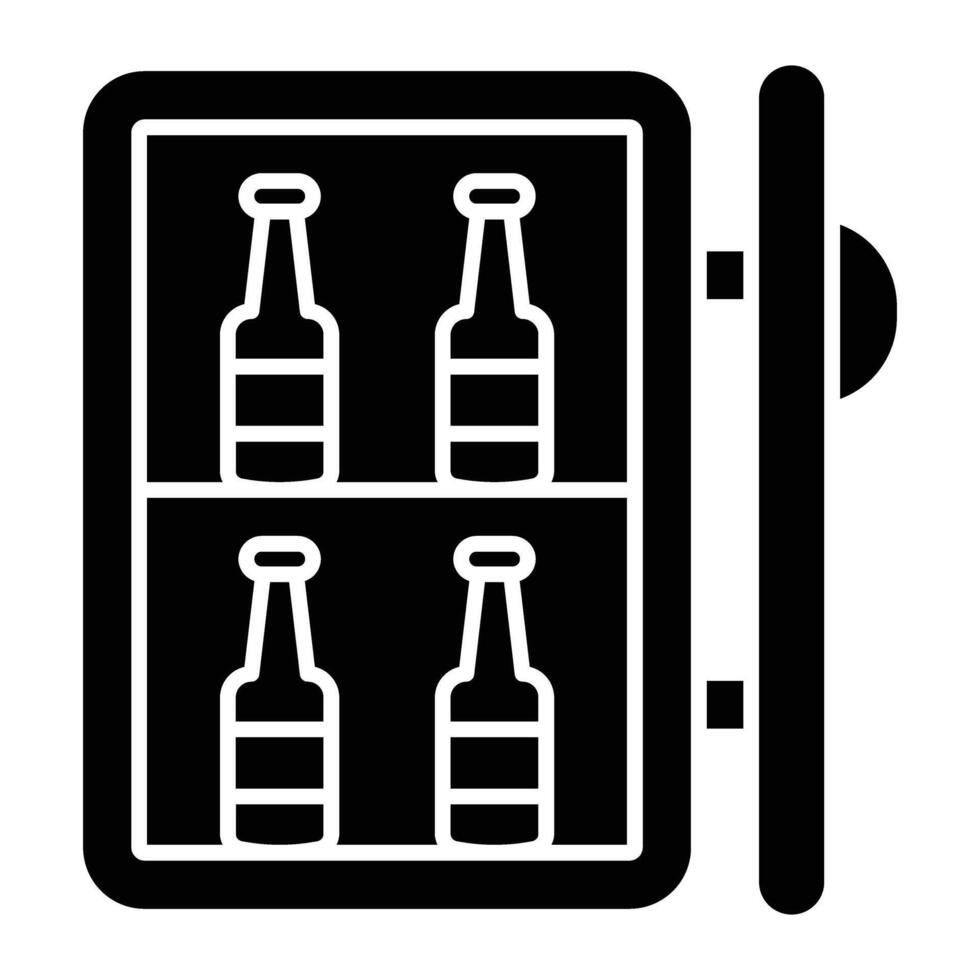 Minibar Line Icon vector