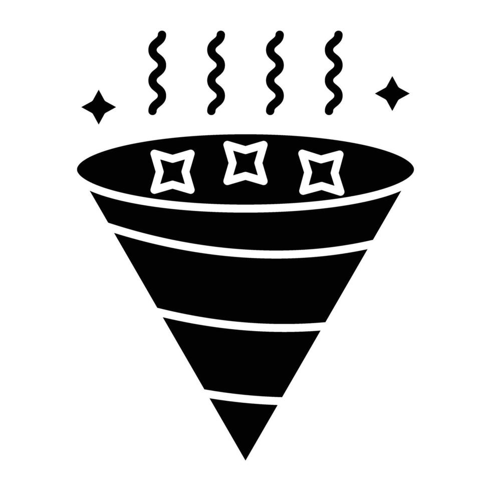 Confetti Glyph Icon Design vector