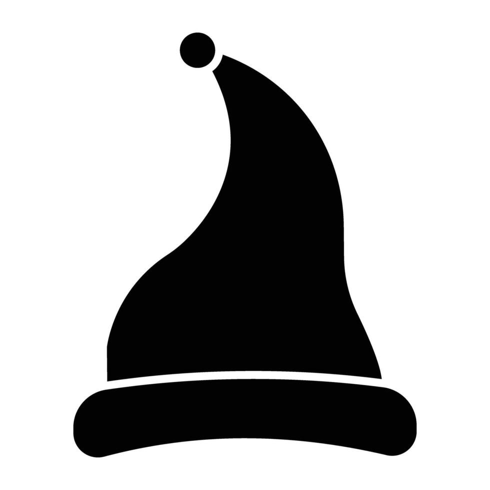 Santa Hat Glyph Icon Design vector