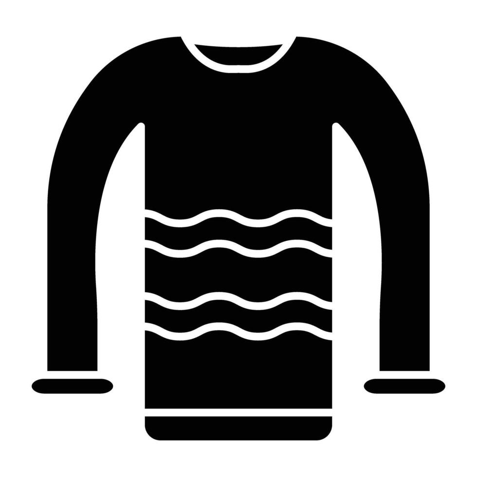 Ugly Sweater Glyph Icon Design vector