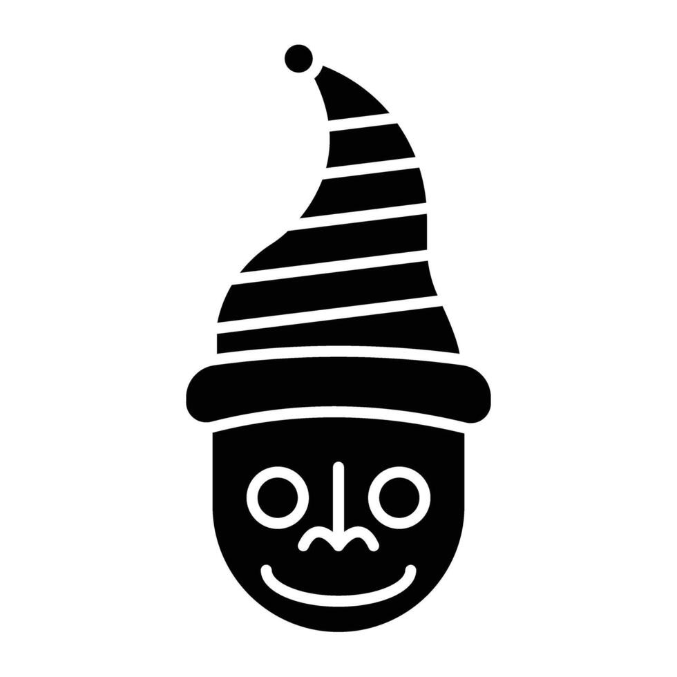Elf Glyph Icon Design vector