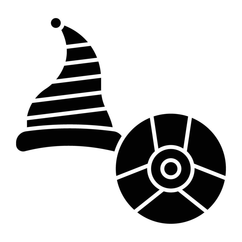 Christmas Music Glyph Icon Design vector