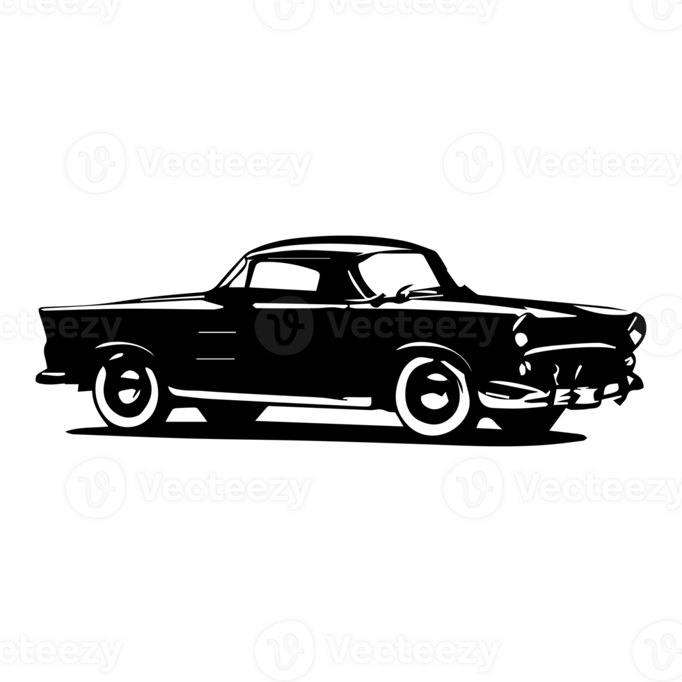 cool classic car illustration design png