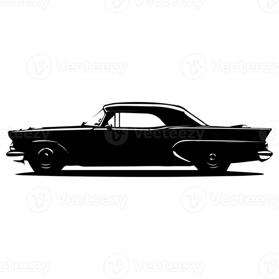 cool classic car illustration design png
