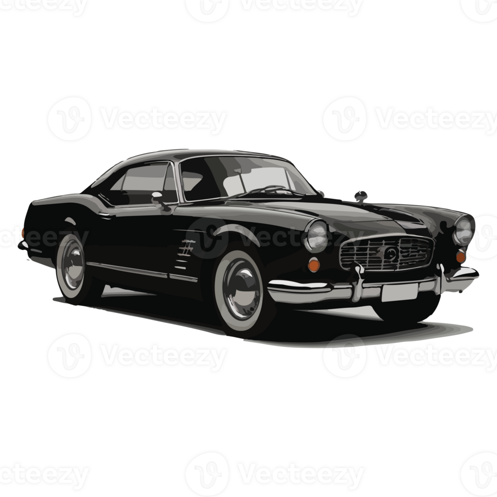 cool classic car illustration design png