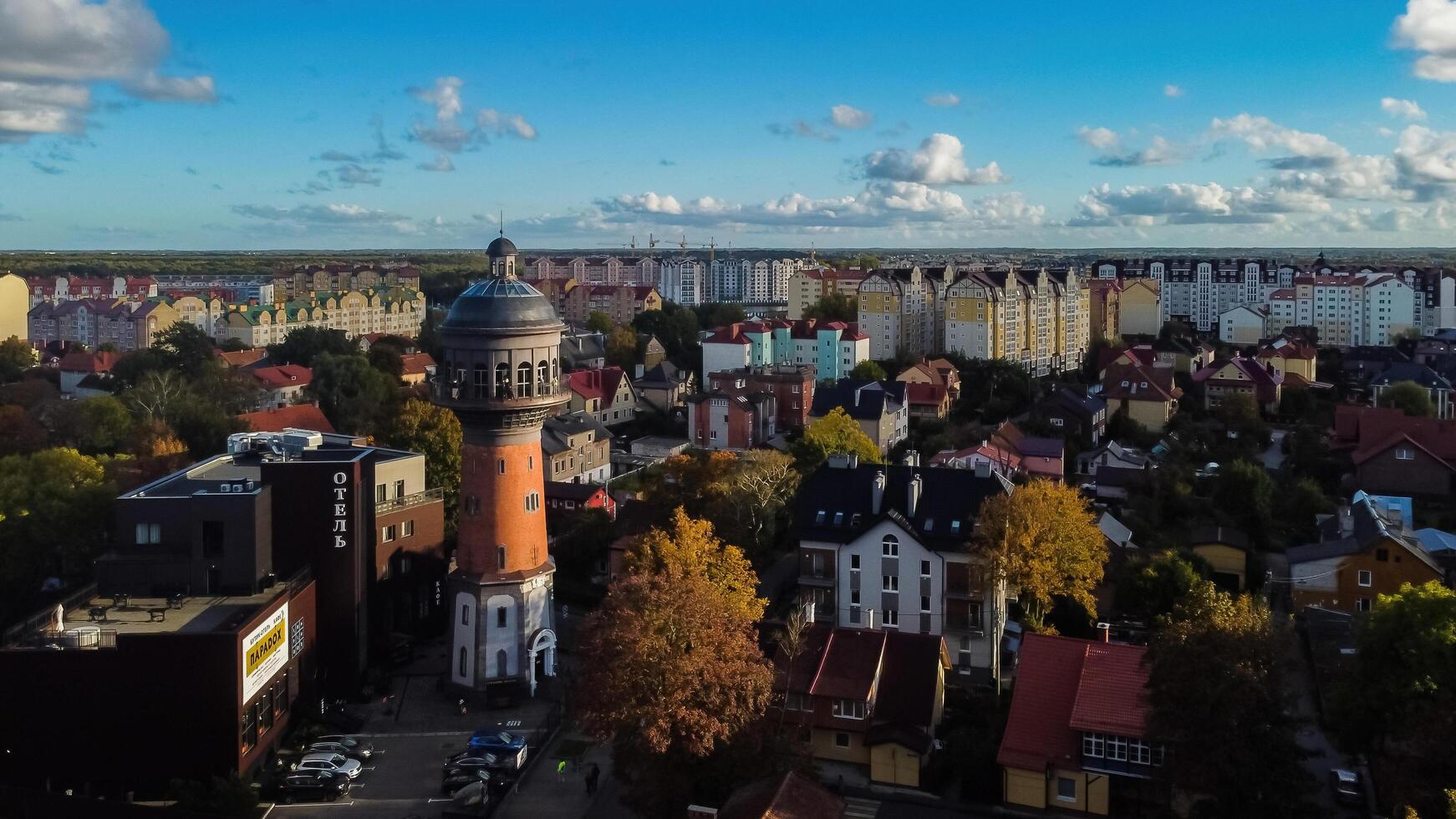 Zelenogradsk, Russia - October 9, 2022 Cityscape Cranz top ariel view photo