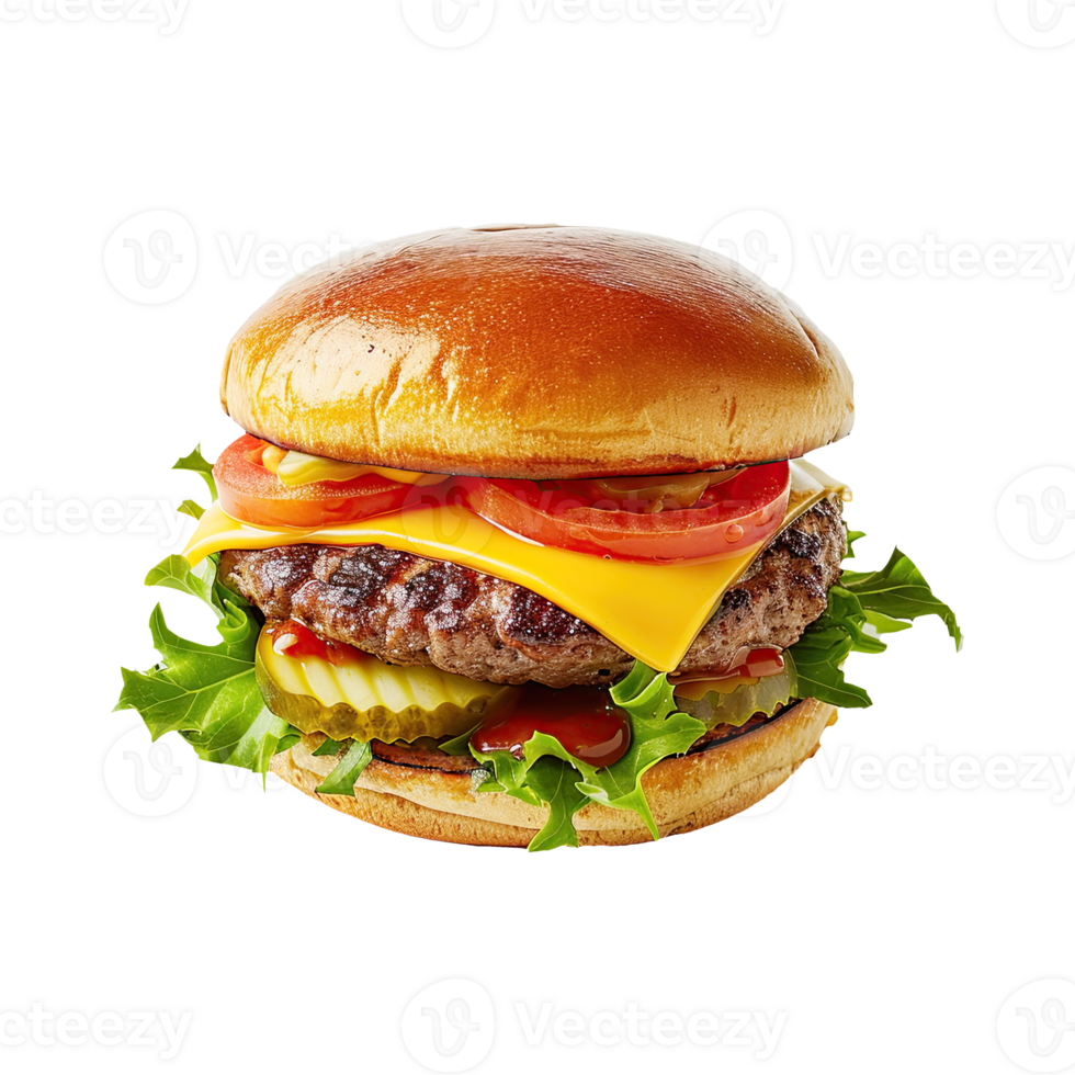 Hamburger on transparent background. 46380866 PNG