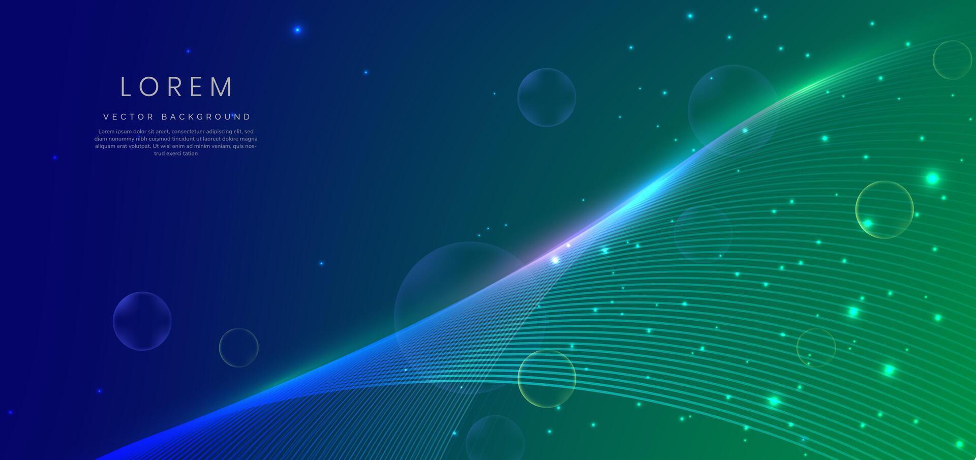 Abstract blue glowing lines curved overlapping background. Technology communication, innovation future tech datadesign. vector