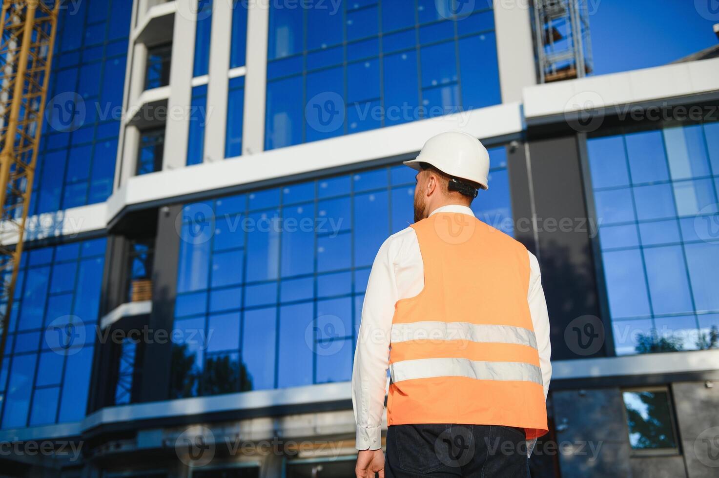 Portrait of an handsome engineer at work photo