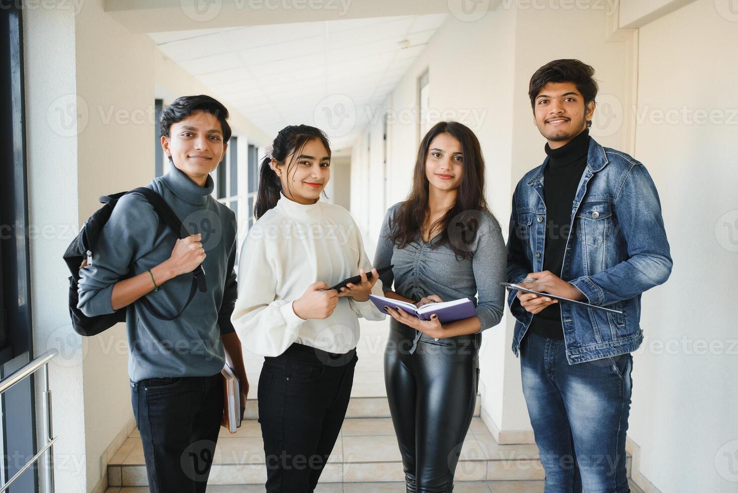 Young Asian Indian college students. photo