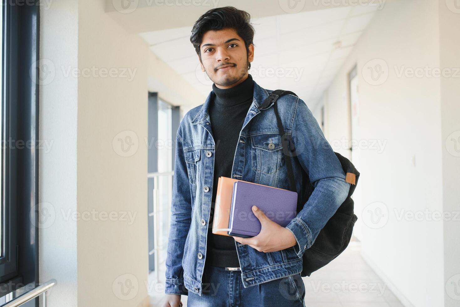 indian guy student at university. photo