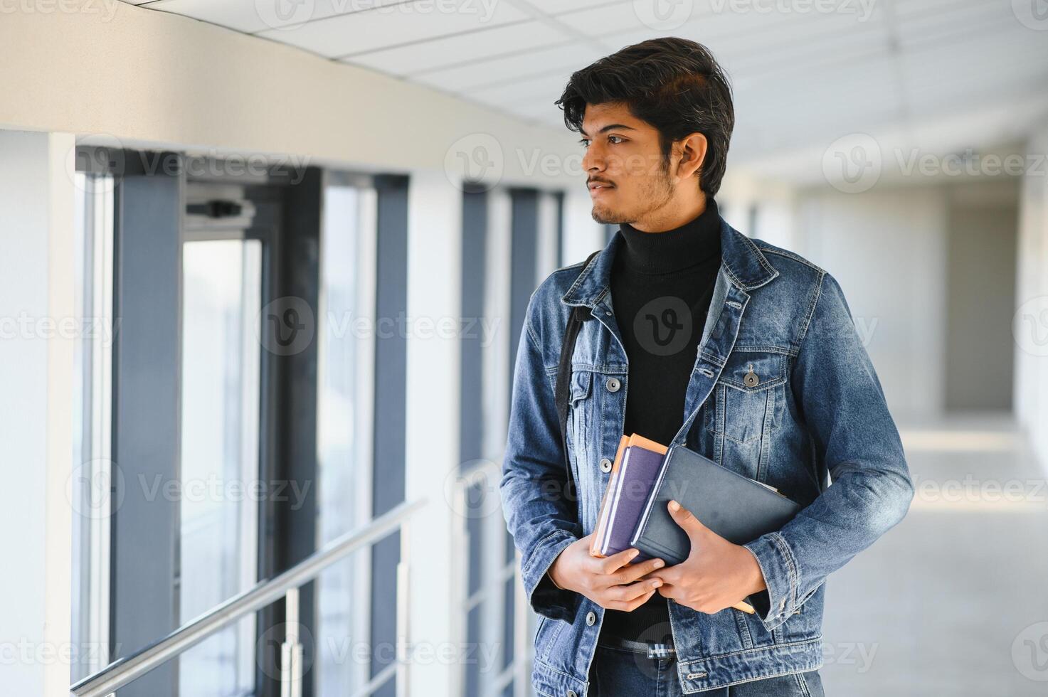 indian guy student at university. photo