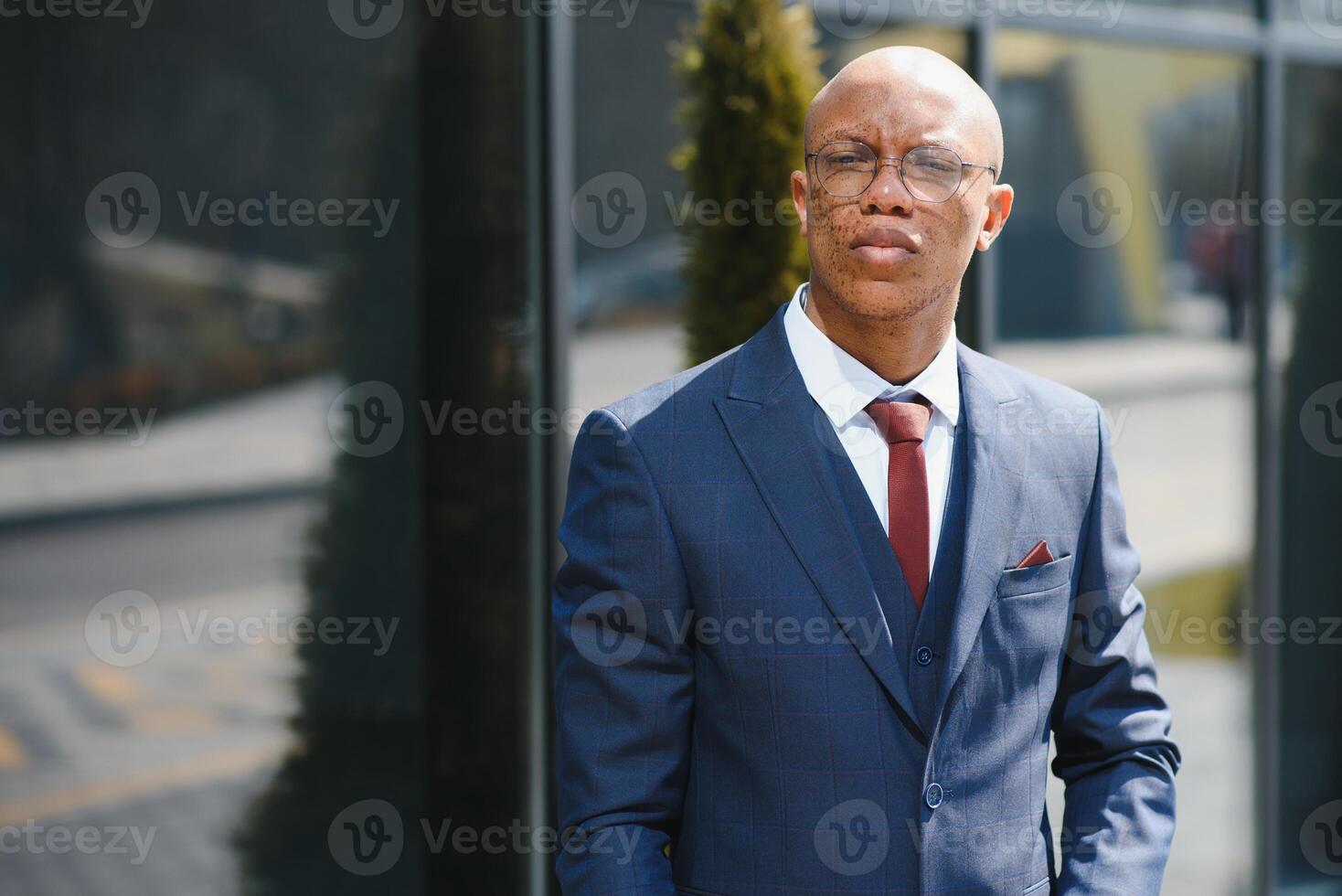 Confident african american businessman outdoor photo