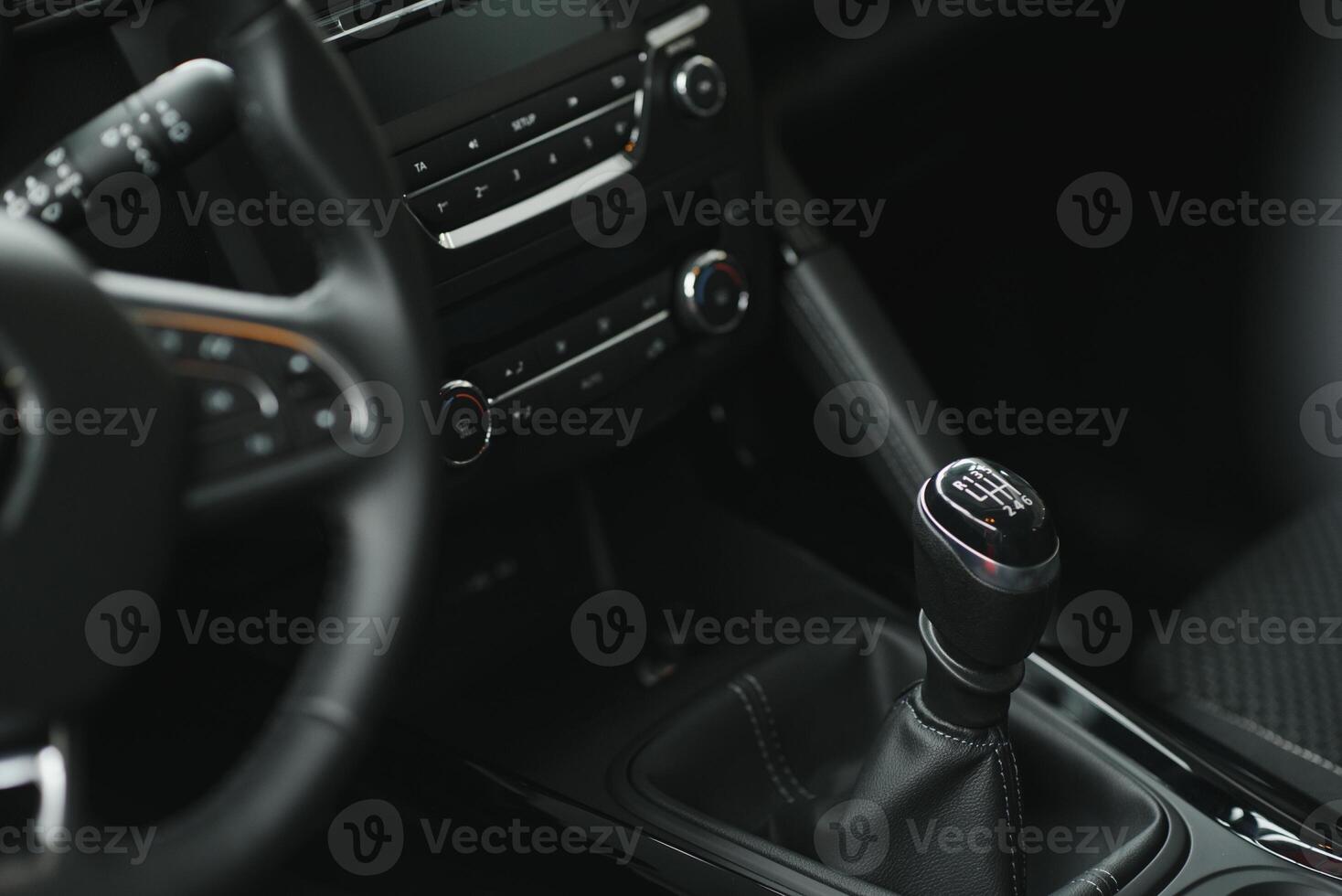 interior modern car elements, close-up photo