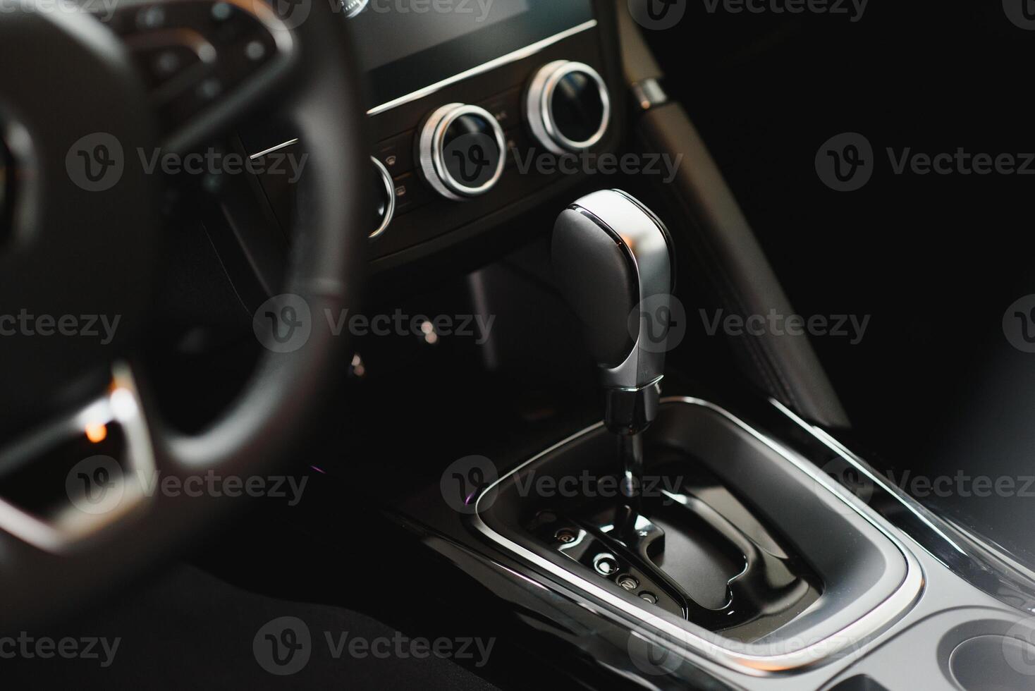 interior modern car elements, close-up photo