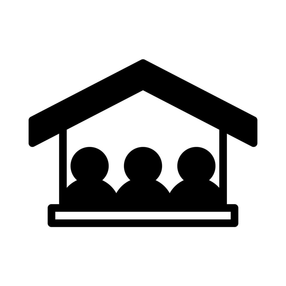 Room icon or logo illustration outline black style vector
