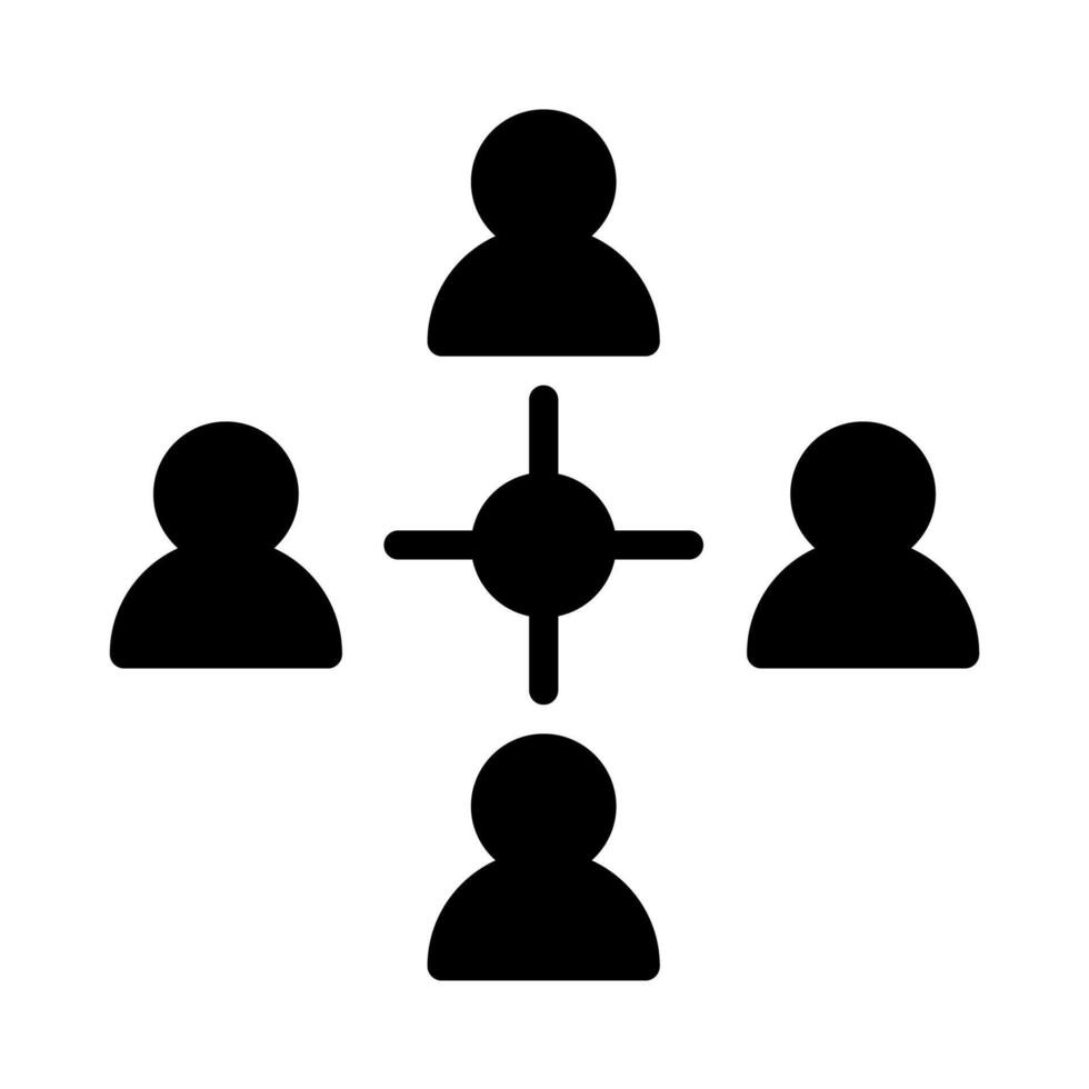 teamwork icon or logo illustration outline black style vector