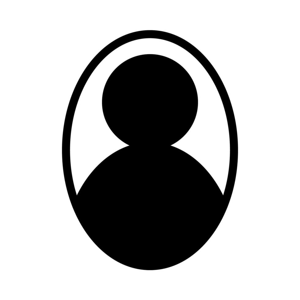 person icon or logo illustration outline black style vector