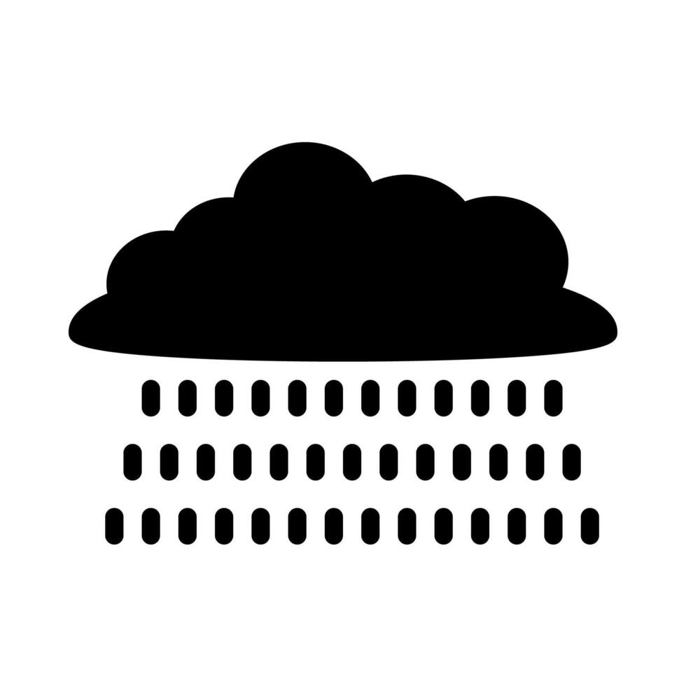 rain icon or logo illustration outline black style vector