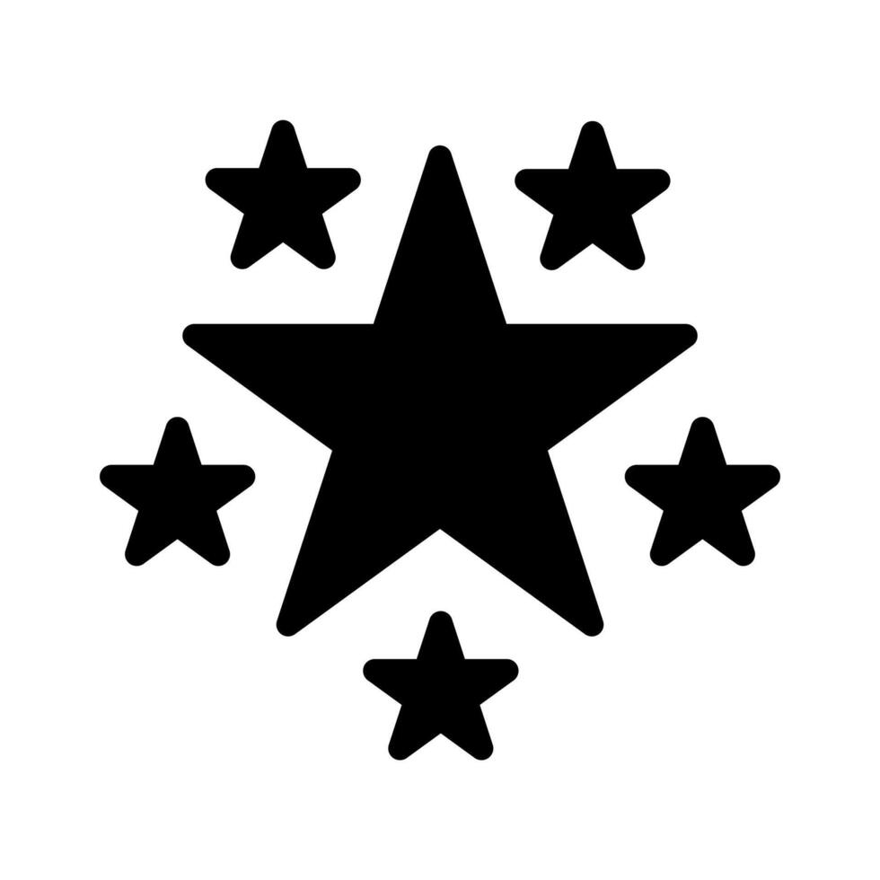 star icon or logo illustration outline black style vector