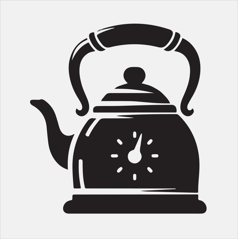 kettle symbol image black color silhouette vector