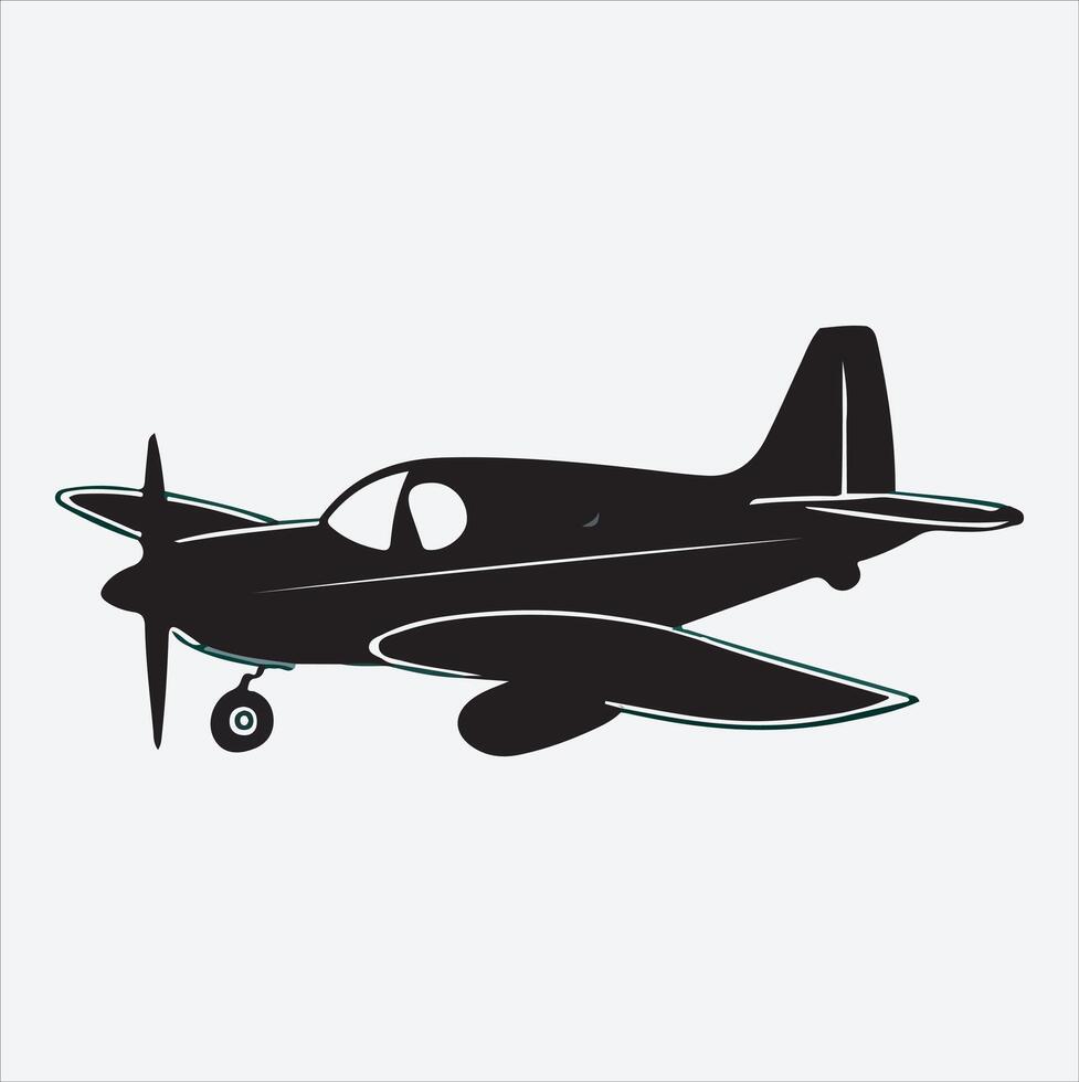 drawing of a plane silhouette with skywriting. vector