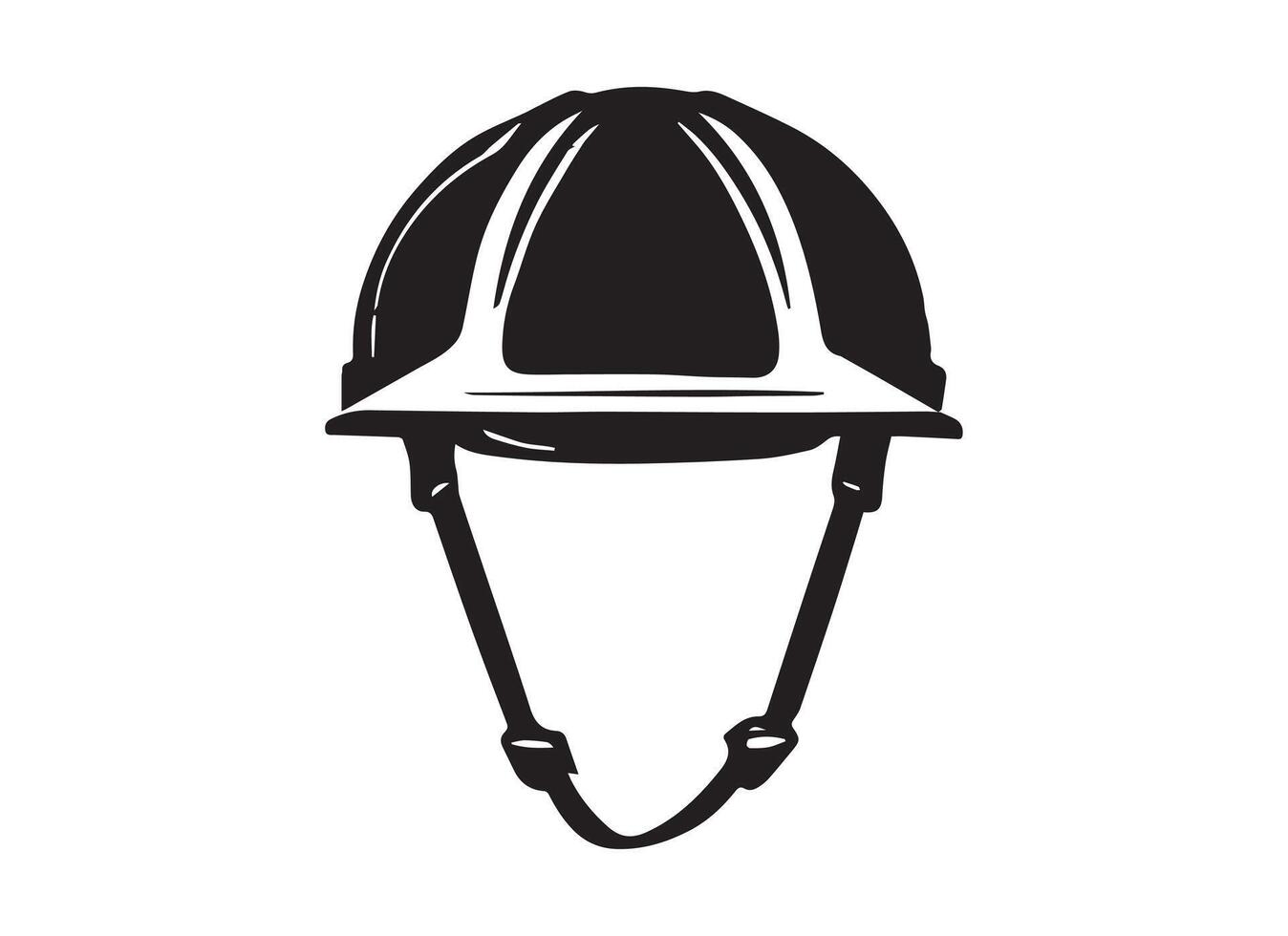 the most popular variety of safety helmets in the world, image in black vector